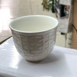 طقم فناجين قهوة سادة محزز معينات عدد 6 قطع طقم فناجين قهوة سادة محزز معينات عدد 6 قطع